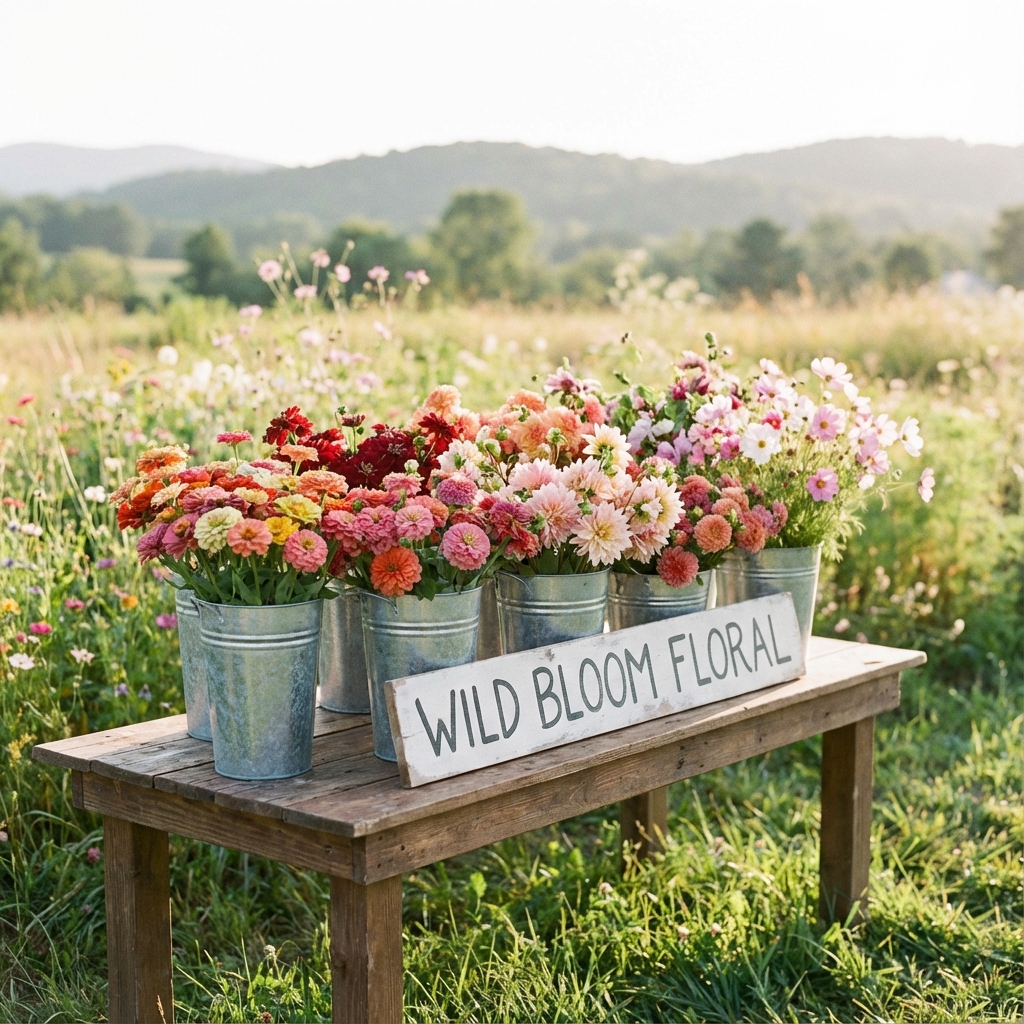 Flowers on a table