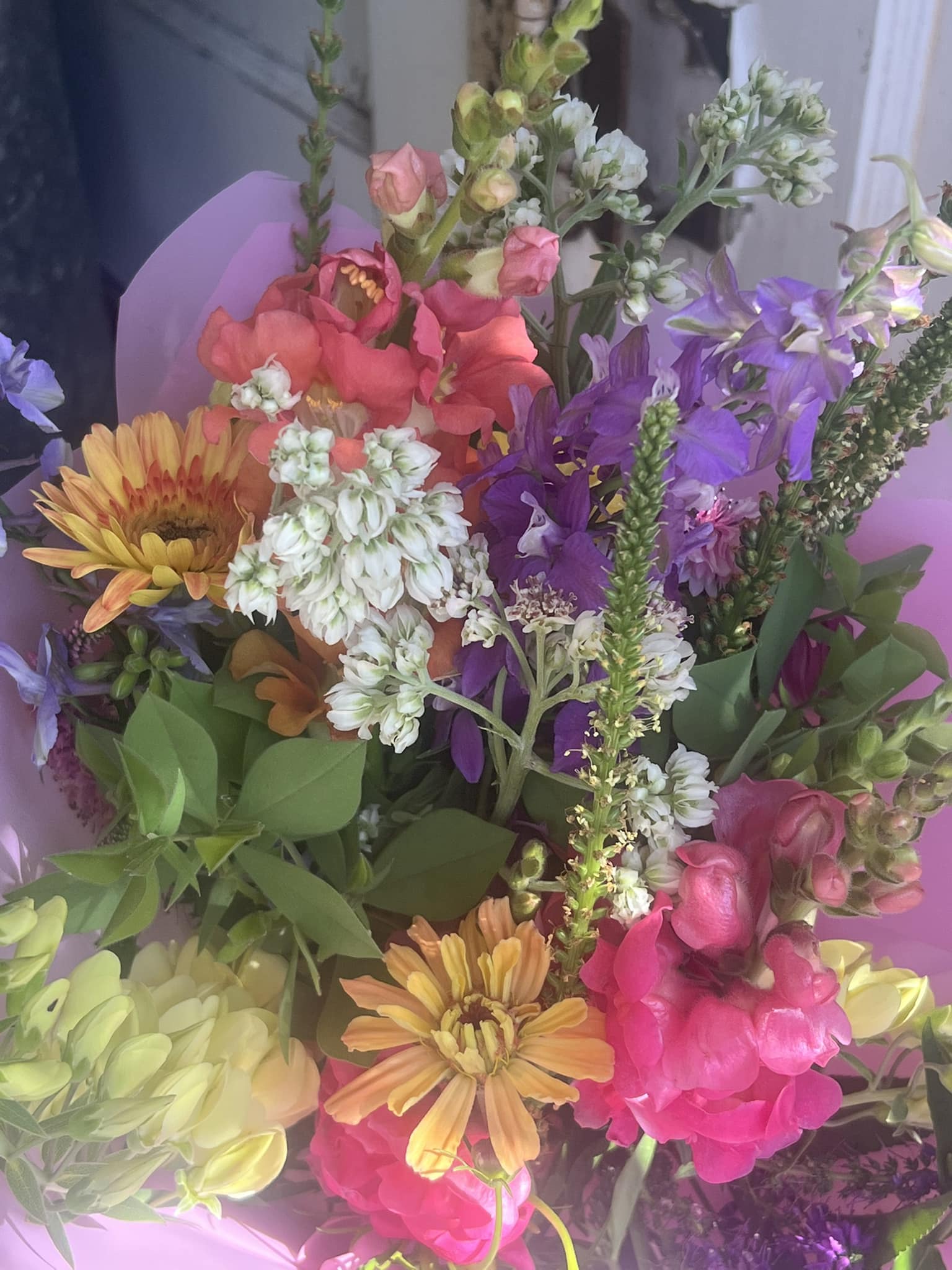Spring bouquet with snapdragons
